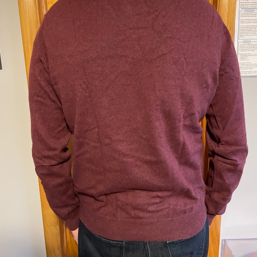 NEW J Crew Maroon Crew Neck Sweater - Picture 3 of 4